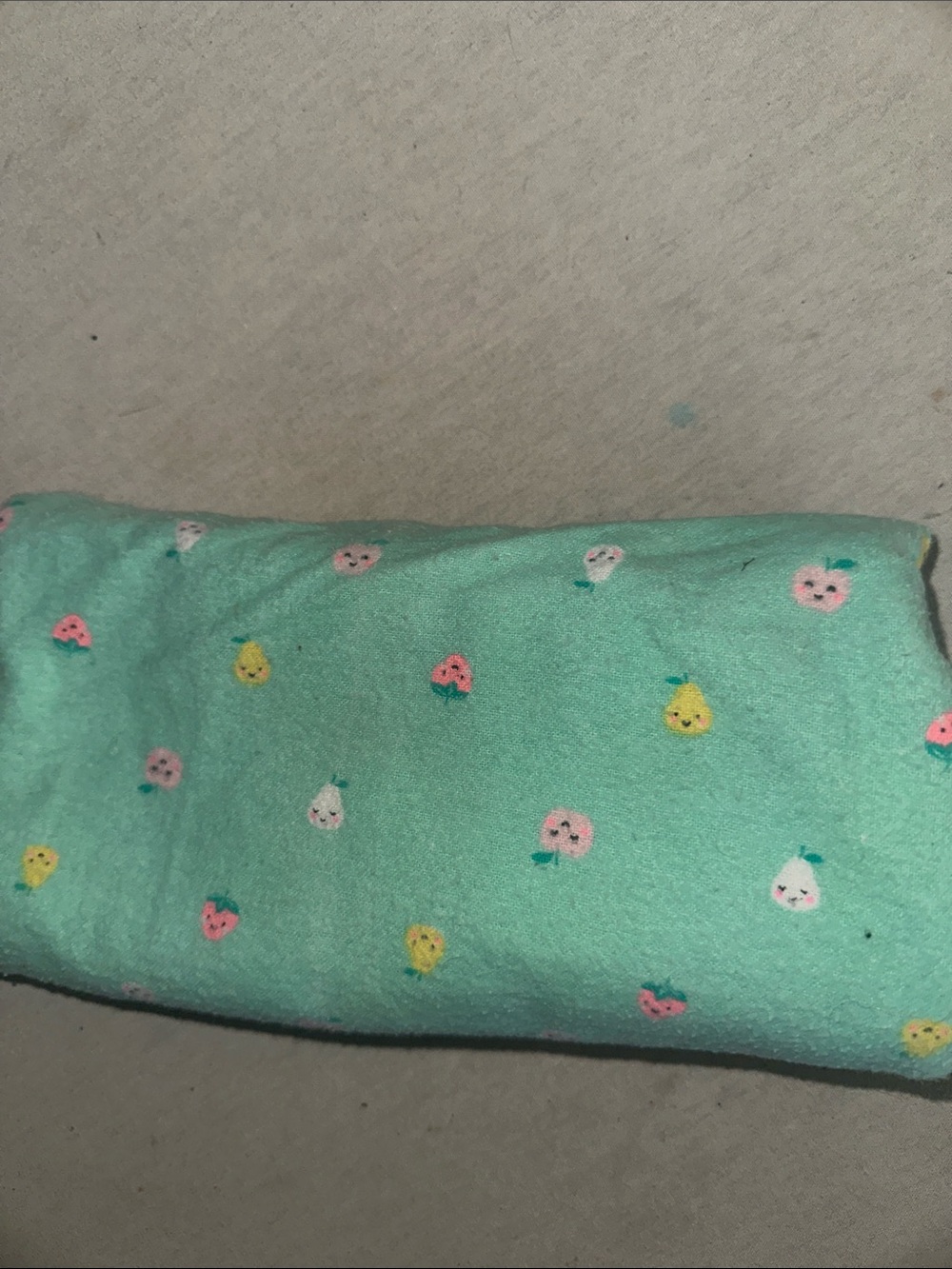 Carter's Mint Plush Bib with Tiny Fruit Faces